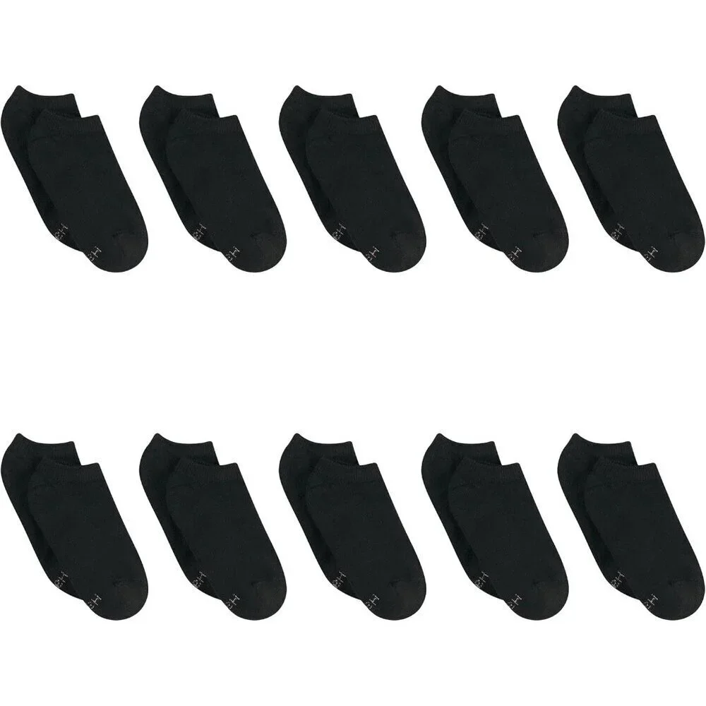 Women's Black 14-pack Cool Comfort No-show Moisture Knit Wicking Socks